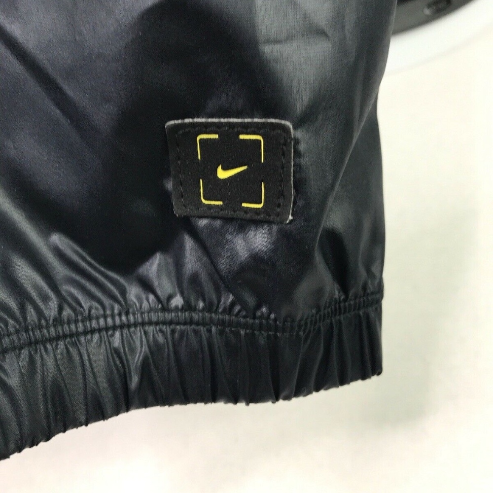 Nike Running Solid Black Windbreaker Jacket L - image 3
